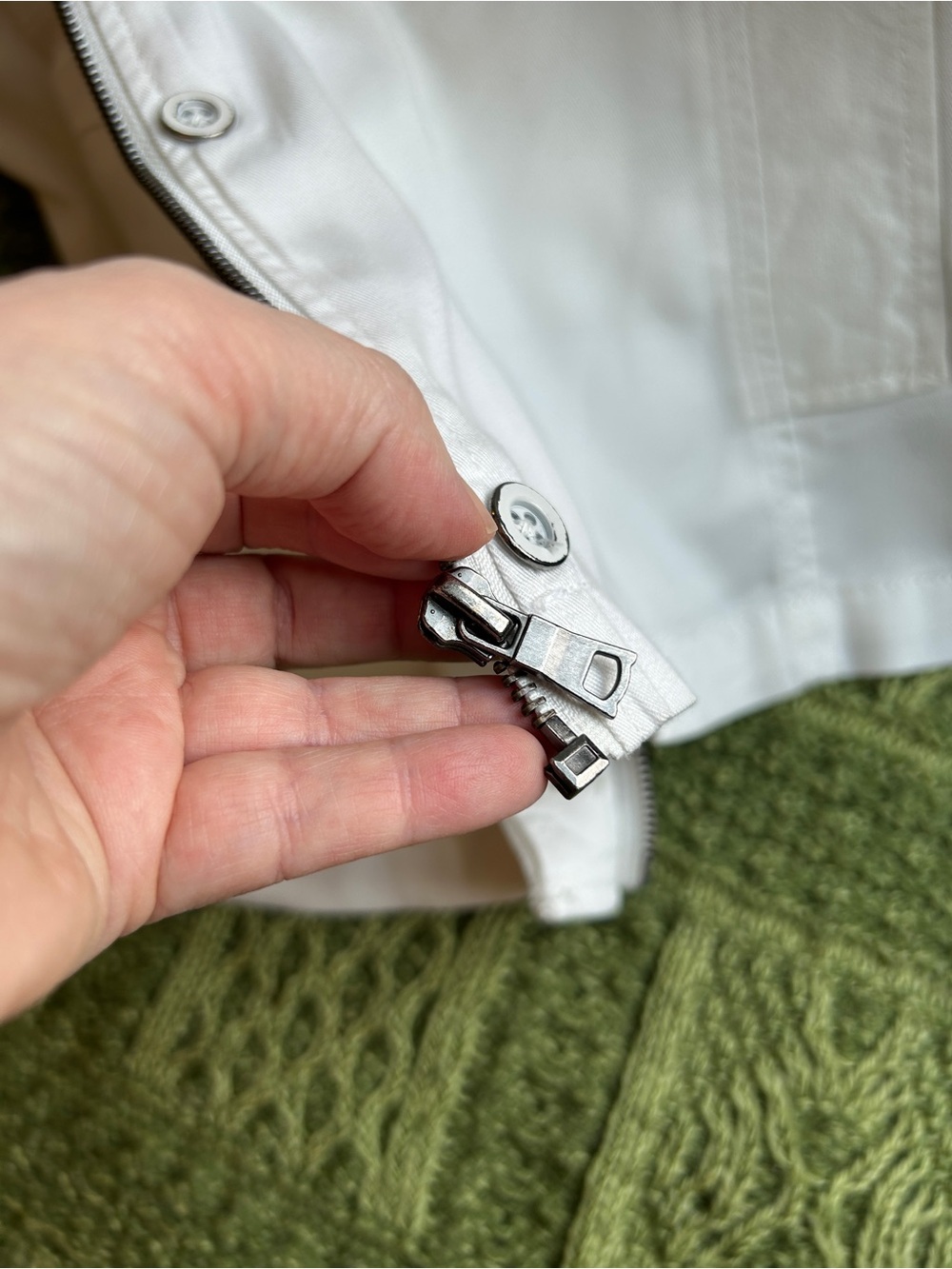 Anthropologie Marrakech Geneva Anorak Utility Jacket White Size Large - Picture 9 of 12